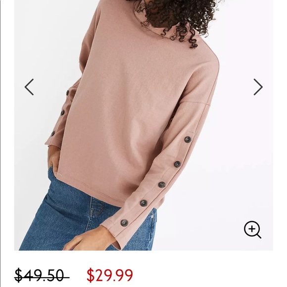 Madewell Button-Sleeve Turtleneck (M and L) - Picture 8 of 8